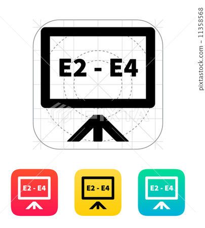 Chess notation board icon. 11358568