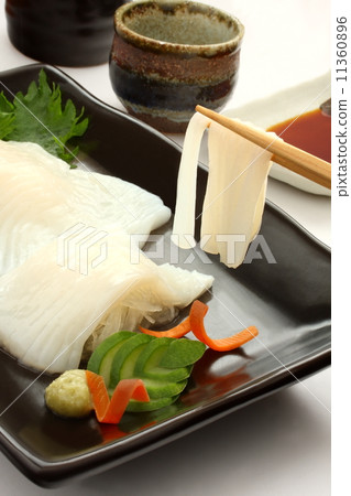 Sauteed sweet potato squid sesame chopsticks Japanese dishes Sauteed sweet potato squid sesame chopsticks Japanese dishes 11360896