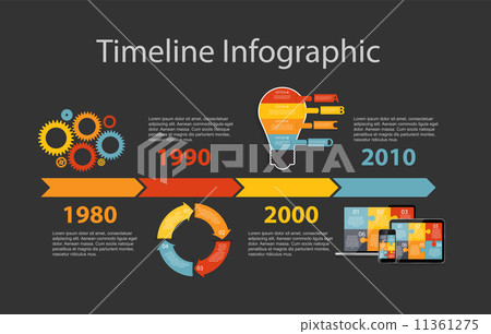 Timeline Infographic Template for Business Vector Illustration. 11361275