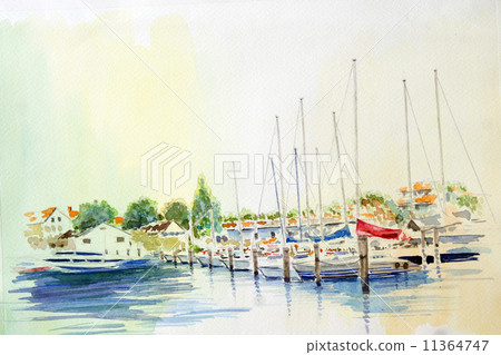 Trieste · Sketch of Nami Town - Stock Illustration [11364747] - PIXTA