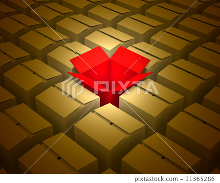 the red cardboard box 11365286