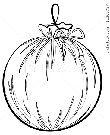 Christmas decoration, contour Christmas decoration, contour 11365757