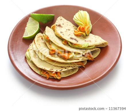 Pumpkin flowers in Quesadilla 11367394