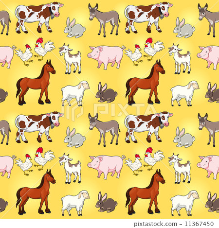Funny farm animals with background 11367450