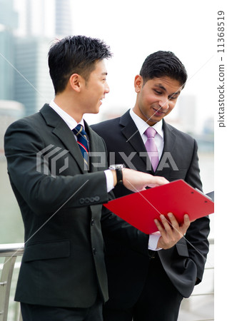 Man meeting his legal and tax advisor 11368519