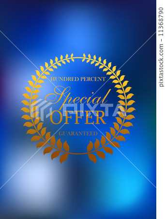 Special offer golden wreath emblem or label 11368790