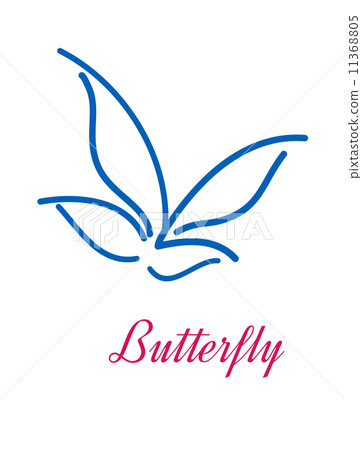 Stylized butterfly icon 11368805