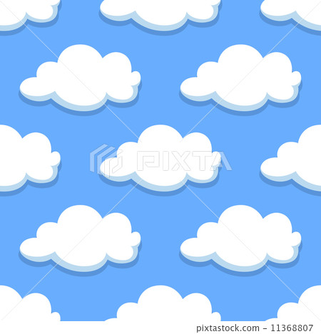 Sky seamless pattern with white clouds 11368807