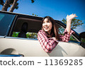 Girl Driving Car  11369285