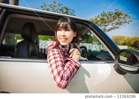 Girl Driving Car Girl Driving Car 11369286