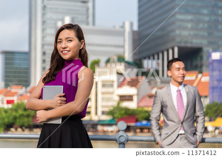 Confident Asian business associates 11371412