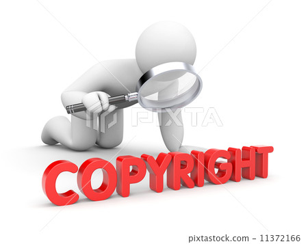 The person examines copyright sign The person examines copyright sign 11372166