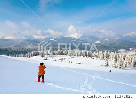 Winter mountain landscape Winter mountain landscape 11372923
