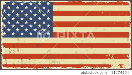 American grunge flags. Vector illustration 11374394
