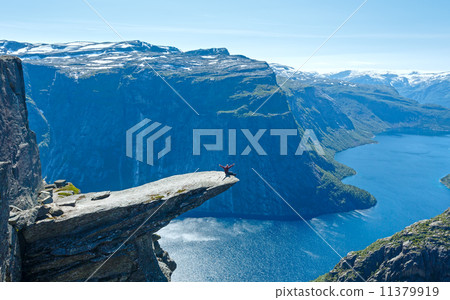 Trolltunga summer view (Norway). 11379919