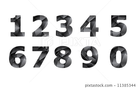 Abstract Number with Geometric Texture 11385344
