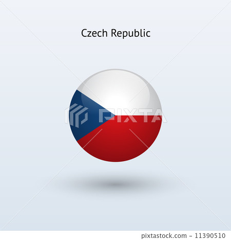 Czech Republic round flag. Vector illustration. - Stock Illustration ...