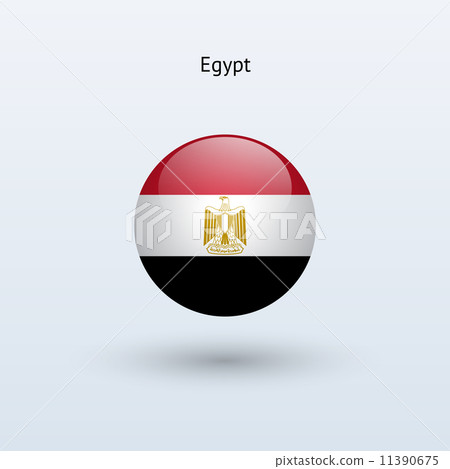 Egypt round flag. Vector illustration. 11390675
