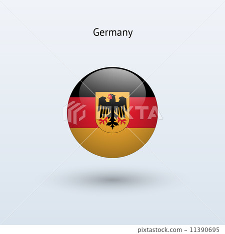 Germany round flag. Vector illustration. Germany round flag. Vector illustration. 11390695