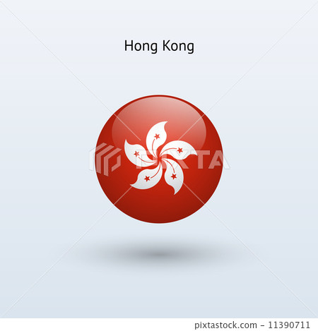 Hong Kong round flag. Vector illustration. 11390711