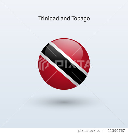 Trinidad and Tobago round flag. 11390767