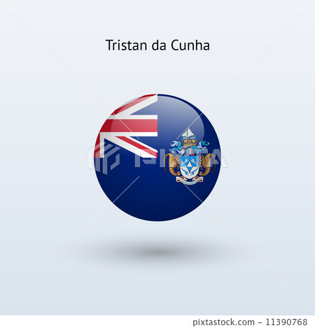 Tristan da Cunha round flag. Vector illustration. Tristan da Cunha round flag. Vector illustration. 11390768