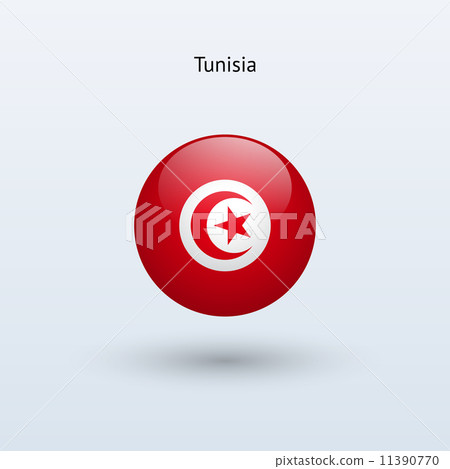 Tunisia round flag. Vector illustration. Tunisia round flag. Vector illustration. 11390770