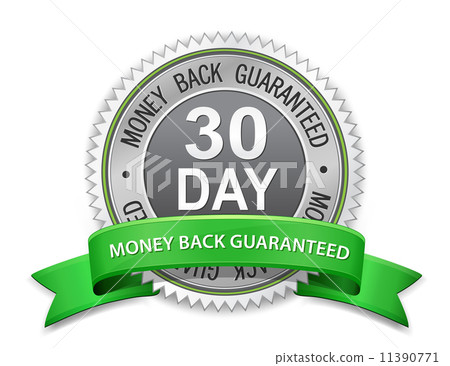 30 day money back guaranteed label 11390771