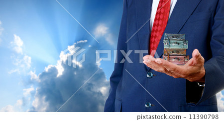 Businessman offer vintage travel bag Businessman offer vintage travel bag 11390798