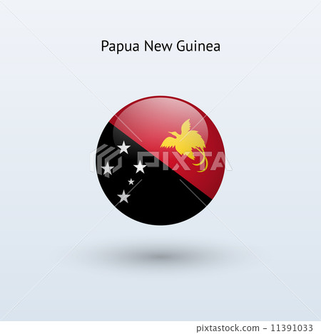 Papua New Guinea round flag. Vector illustration. Papua New Guinea round flag. Vector illustration. 11391033