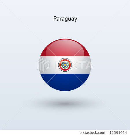 Paraguay round flag. Vector illustration. Paraguay round flag. Vector illustration. 11391034