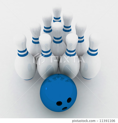 3d render of skittle and bowling ball 11391106