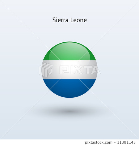 Sierra Leone round flag. Vector illustration. - Stock Illustration ...