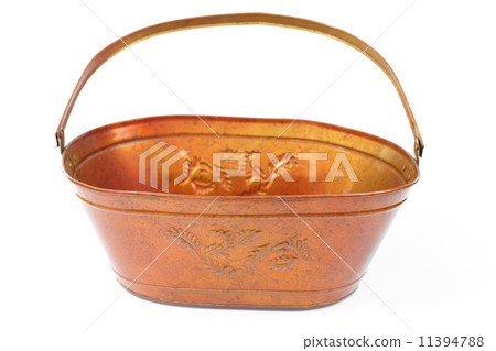 Galvanized bucket isolated white background 11394788