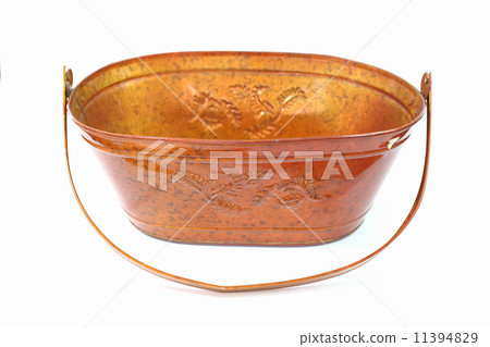 Galvanized bucket isolated white background 11394829