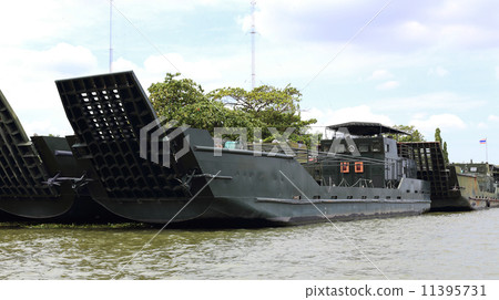 Military boat in the river 11395731