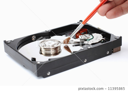 Harddisk cleaner on a white background. 11395865
