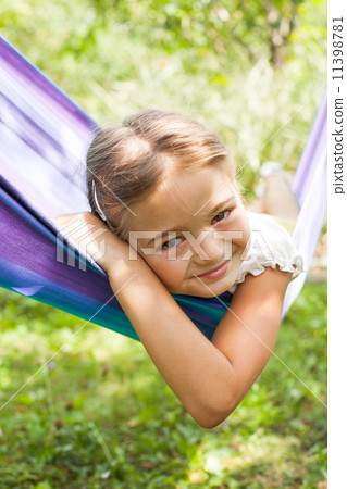 Girl on hammock Girl on hammock 11398781