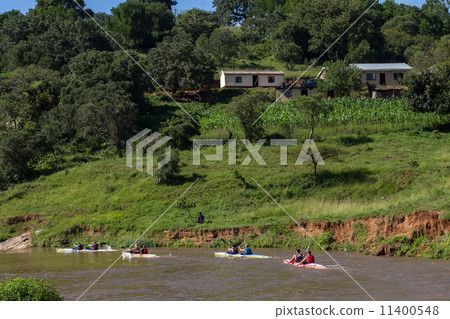 Canoe Race Paddlers Rapids Action Canoe Race Paddlers Rapids Action 11400548