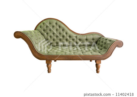 Green sofa on white background Green sofa on white background 11402418