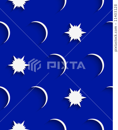 White stars and moons seamless 11403128