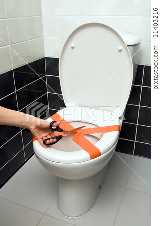 Clogged toilet 11403216