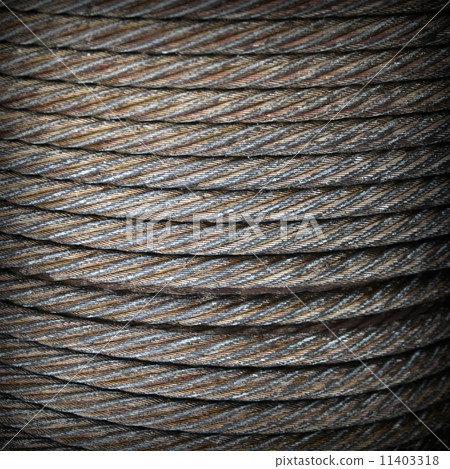 Steel rope close-up background texture 11403318
