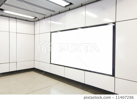 Blank Billboard in metro subway station 11407286