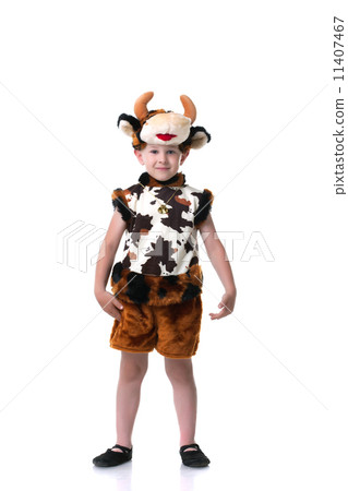 Image of cute little boy posing in goby suit 11407467