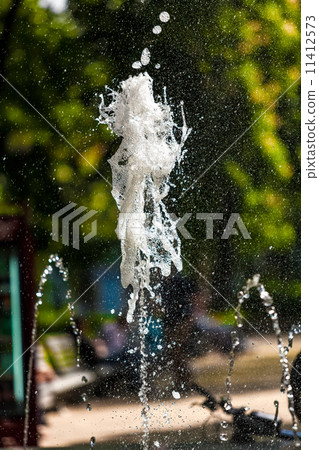 photo of fountain flow frozen in air photo of fountain flow frozen in air 11412573