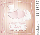 Romantic vintage style wedding invitation post card  11413957
