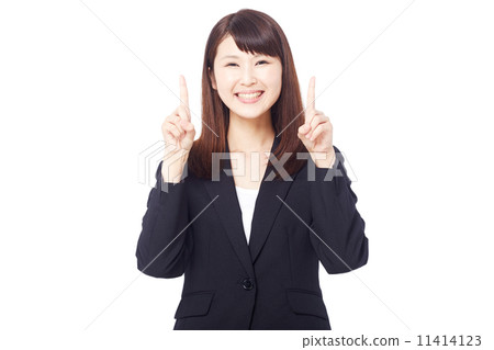 Pointing business woman 11414123