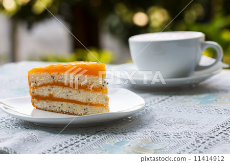 orange cake and coffee orange cake and coffee 11414912