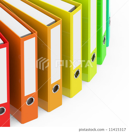 the colorful folder row 11415317